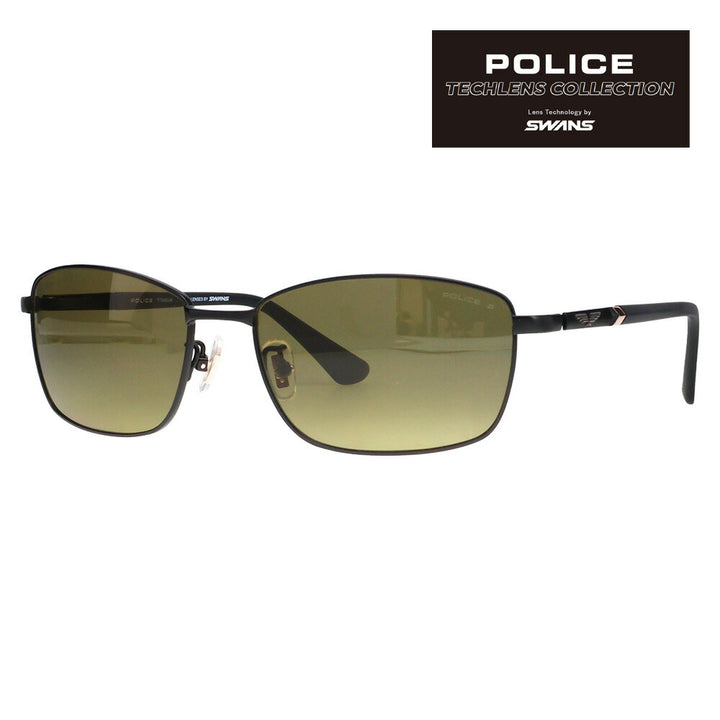 【正規品販売店】ポリス サングラス POLICE×SWANS SPLT75J 531P 58 RIDER Tech Lenses Collection ジャパンモデル スクエア チタン チタニウム メンズ アウトドア 偏光 ULTRAレンズ