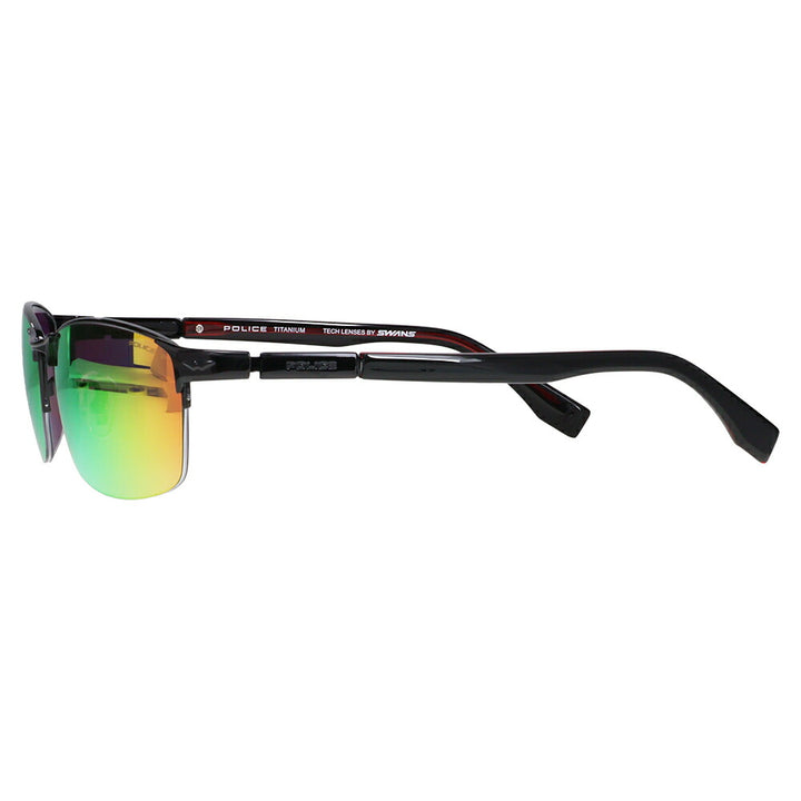 【正規品販売店】ポリス サングラス POLICE×SWANS SPLT76J 530P 58 RIDER Tech Lenses Collection ジャパンモデル スクエア チタン チタニウム メンズ アウトドア 偏光 MITレンズ