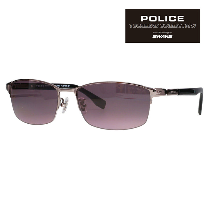【正規品販売店】ポリス サングラス POLICE×SWANS SPLT76J 568P 58 RIDER Tech Lenses Collection ジャパンモデル スクエア チタン チタニウム メンズ アウトドア 偏光 ULTRAレンズ
