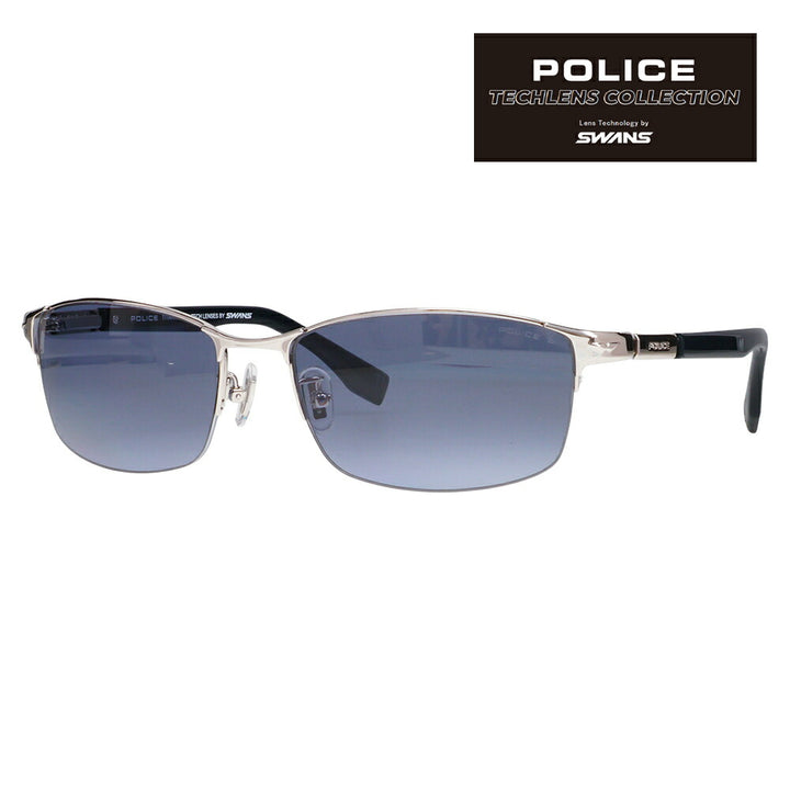【正規品販売店】ポリス サングラス POLICE×SWANS SPLT76J 579P 58 RIDER Tech Lenses Collection ジャパンモデル スクエア チタン チタニウム メンズ アウトドア 偏光 ULTRAレンズ