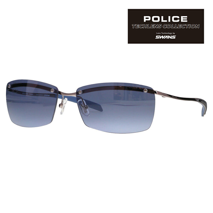 【正規品販売店】ポリス サングラス POLICE×SWANS SPLT77J 568P 60 RIDER Tech Lenses Collection ジャパンモデル スクエア チタン チタニウム メンズ アウトドア 偏光 ULTRAレンズ