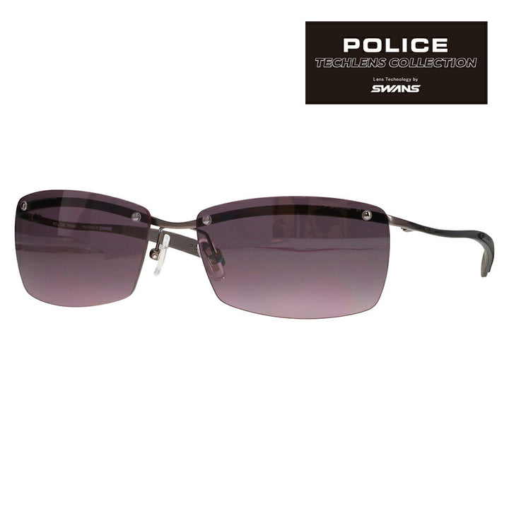 【正規品販売店】ポリス サングラス POLICE×SWANS SPLT77J 627P 60 RIDER Tech Lenses Collection ジャパンモデル スクエア チタン チタニウム メンズ アウトドア 偏光 ULTRAレンズ