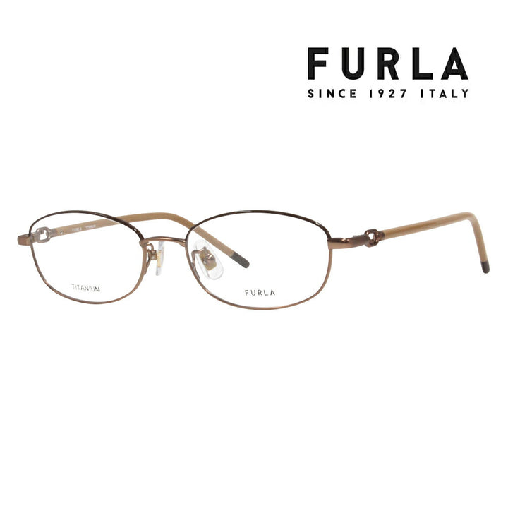 【正规品贩売店】 度なし1.55renzu交换+0円 FURLA furura 眼镜 伊达メガネ VFU573J 8LTM 51 sukueea ジャパンモデル redeィーsu 