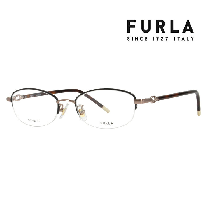 【正规品贩売店】 度なし1.55renzu交换+0円 FURLA furura 眼镜 伊达メガネ VFU574J 0596 50 sukueea ジャパンモデル redeisu 