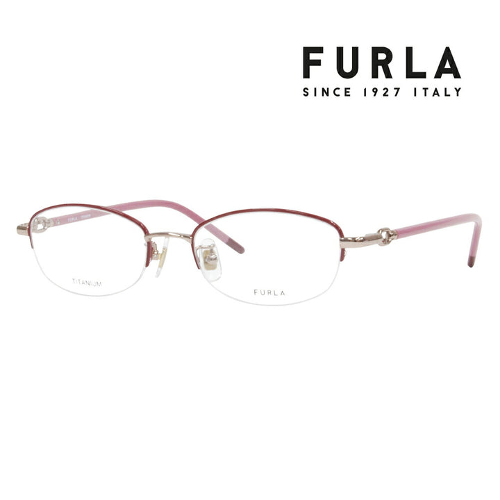 【正规品贩売店】 度なし1.55renzu交换+0円 FURLA furura 眼镜 伊达メガネ VFU574J 0AH7 50 sukueea ジャパンモデル redeisu 