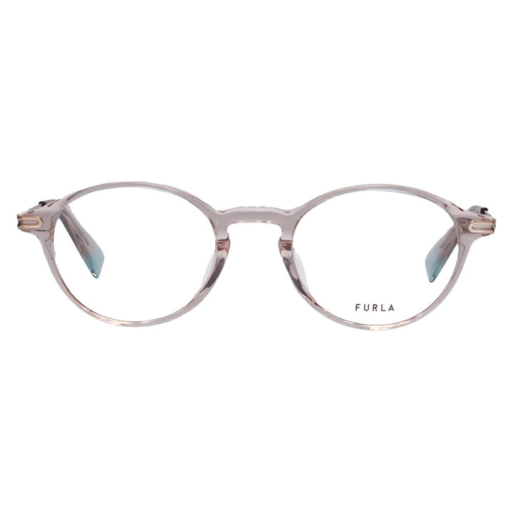 [Authorized Retailer] Non-prescription 1.55 lens replacement +0 yen FURLA Glasses, Fashion Glasses VFU753J 07T1 46 Oval Boston Japan Model Cell Women's 