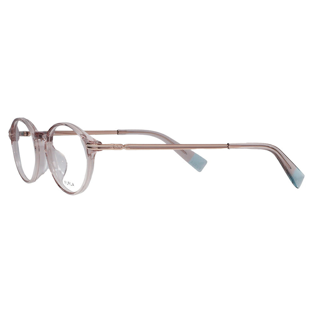 [Authorized Retailer] Non-prescription 1.55 lens replacement +0 yen FURLA Glasses, Fashion Glasses VFU753J 07T1 46 Oval Boston Japan Model Cell Women's 