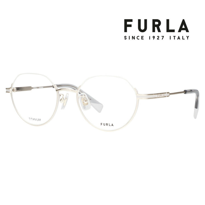 【正規品販売店】 度なし1.55レンズ交換+0円 FURLA フルラ 眼鏡 伊達メガネ VFU797J 0I88 50 アンダーリム クラウンパント ジャパンモデル レディース