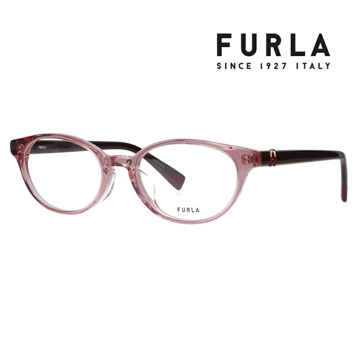 [Authorized Retailer] Non-prescription 1.55 lens replacement +0 yen FURLA Glasses, Fashion Glasses VFU799J 0D48 50 Oval Cell Japan Model Women's 