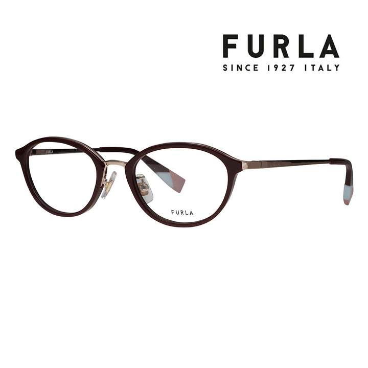 【正規品販売店】 度なし1.55レンズ交換+0円 FURLA フルラ 眼鏡 伊達メガネ VFU863J 06Y1 48 オーバル ジャパンモデル レディース