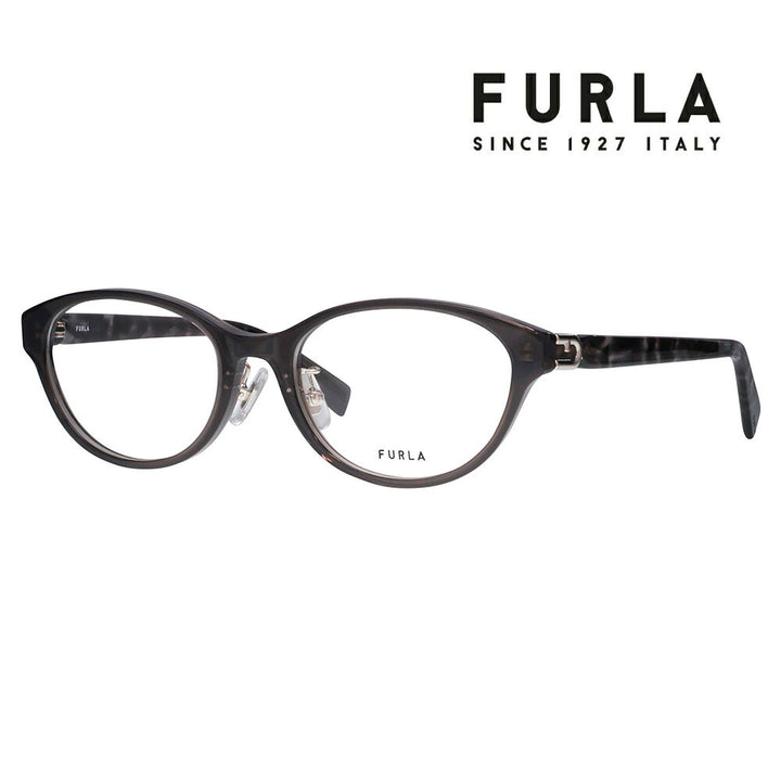 【正規品販売店】 度なし1.55レンズ交換+0円 FURLA フルラ 眼鏡 伊達メガネ VFU967J 0BK1 51 オーバル セル ジャパンモデル レディース