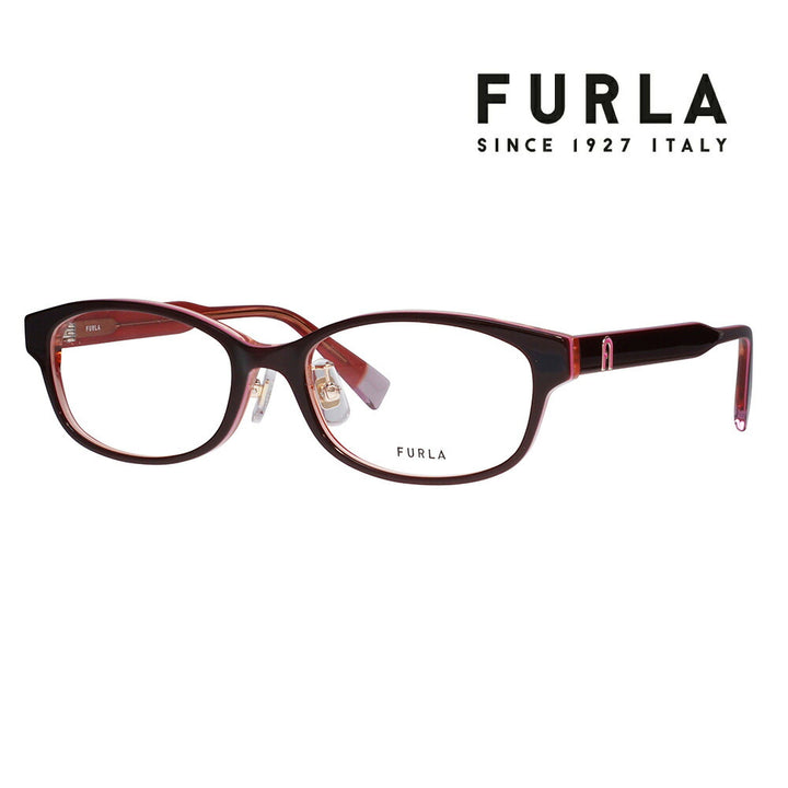 【正規品販売店】 度なし1.55レンズ交換+0円 FURLA フルラ 眼鏡 伊達メガネ VFU968J 06HF 51 スクエア セル ジャパンモデル レディース