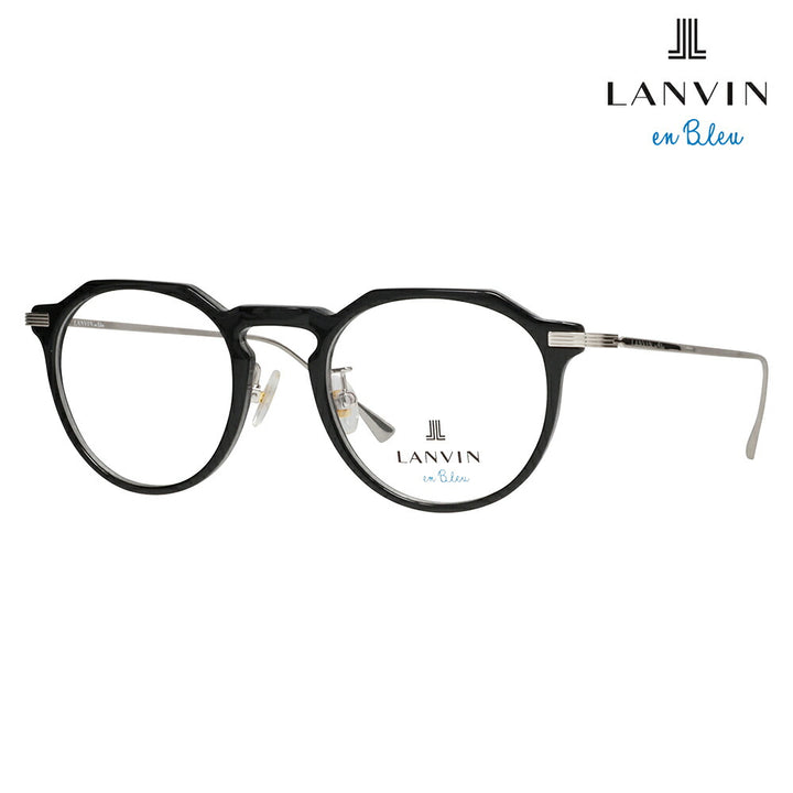 【正規品販売店】 度なし1.55レンズ交換+0円 LANVIN en bleu ランバンオンブルー 眼鏡 伊達メガネ VLB001J 05BG 47 フレンチビンテージ クラウンパント クリアカラー ジャパンモデル レディース