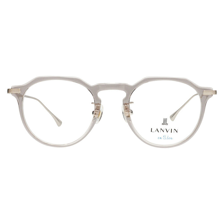 [Authorized Retailer] Non-prescription 1.55 lens replacement +0 yen LANVIN en bleu Glasses, Fashion Glasses VLB001J 07T1 47 French Vintage Crown Panto Clear Color Japan Model Women's 