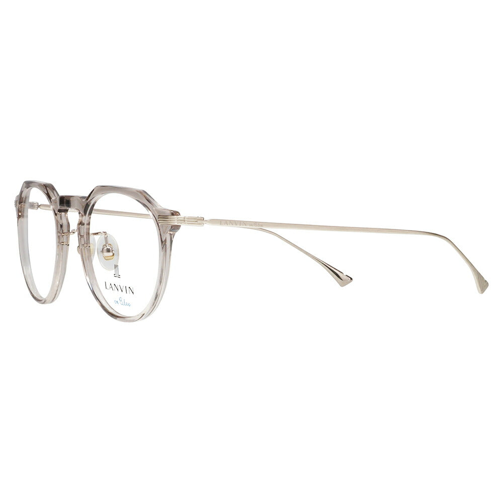 [Authorized Retailer] Non-prescription 1.55 lens replacement +0 yen LANVIN en bleu Glasses, Fashion Glasses VLB001J 07T1 47 French Vintage Crown Panto Clear Color Japan Model Women's 