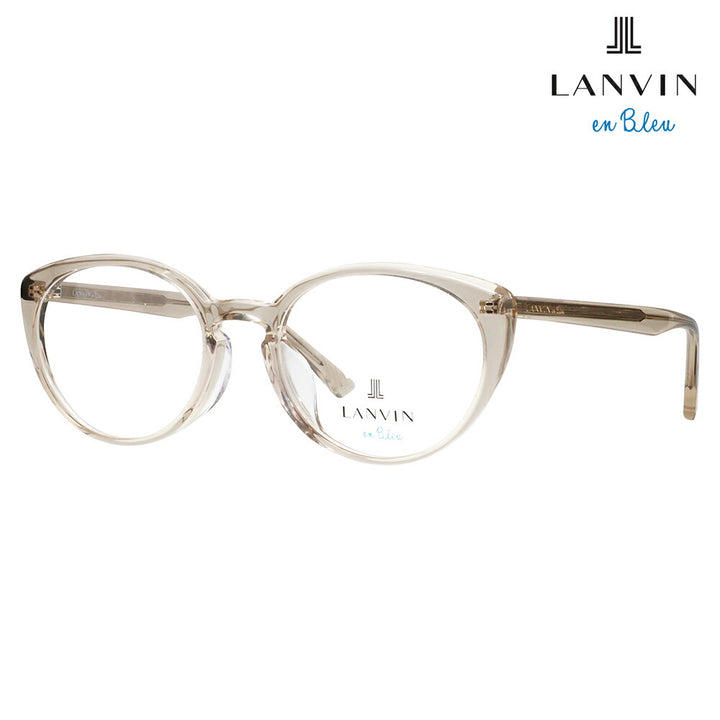 【正規品販売店】 度なし1.55レンズ交換+0円 LANVIN en bleu ランバンオンブルー 眼鏡 伊達メガネ VLB002J 07AY 51 フレンチビンテージ キャットアイ セル クリアカラー ジャパンモデル レディース