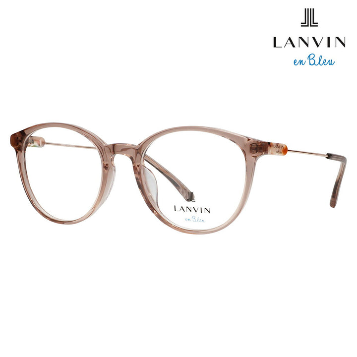 【正規品販売店】 度なし1.55レンズ交換+0円 LANVIN en bleu ランバンオンブルー 眼鏡 伊達メガネ VLB003J 06A6 51 フレンチビンテージ ボストン ラウンド セル クリアカラー ジャパンモデル レディース