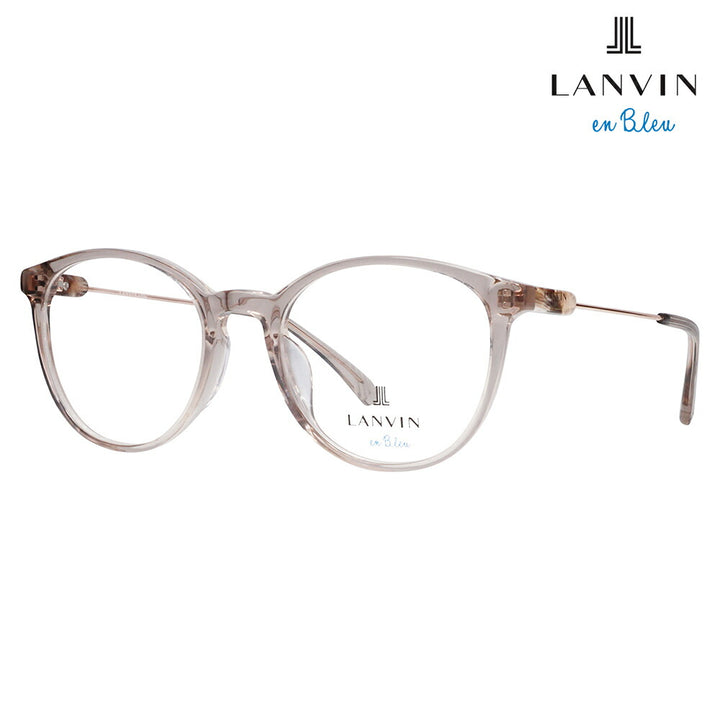 【正規品販売店】 度なし1.55レンズ交換+0円 LANVIN en bleu ランバンオンブルー 眼鏡 伊達メガネ VLB003J 07T1 51 フレンチビンテージ ボストン ラウンド セル クリアカラー ジャパンモデル レディース