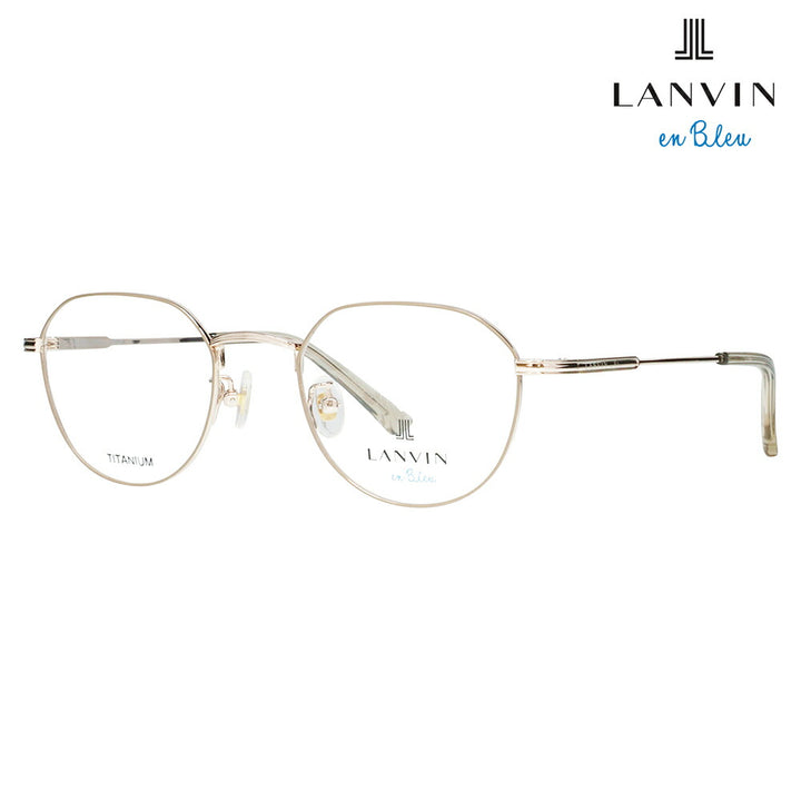 【正規品販売店】 度なし1.55レンズ交換+0円 LANVIN en bleu ランバンオンブルー 眼鏡 伊達メガネ VLB004J 0I88 48 フレンチビンテージ クラウンパント メタル ジャパンモデル ユニセックス