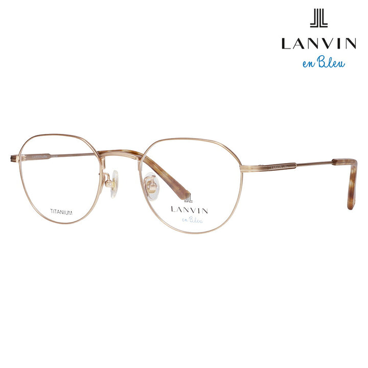 【正規品販売店】 度なし1.55レンズ交換+0円 LANVIN en bleu ランバンオンブルー 眼鏡 伊達メガネ VLB004J 0SM6 48 フレンチビンテージ クラウンパント メタル ジャパンモデル ユニセックス