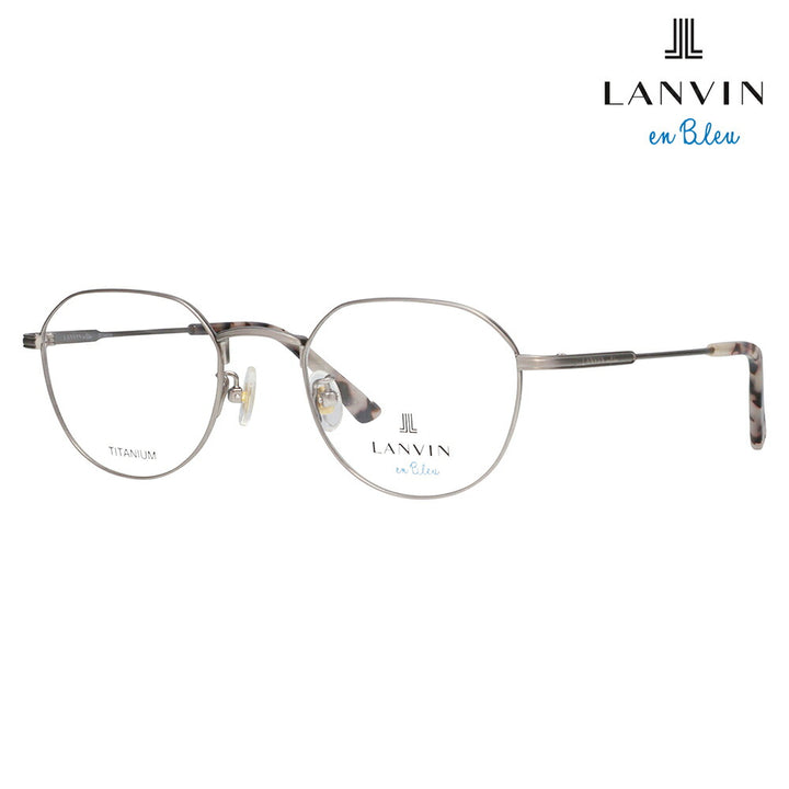 [Authorized Retailer] Non-prescription 1.55 lens replacement +0 yen LANVIN en bleu Glasses, Fashion Glasses VLB004J P8AF 48 French Vintage Crown Panto Metal Japan Model Unisex 