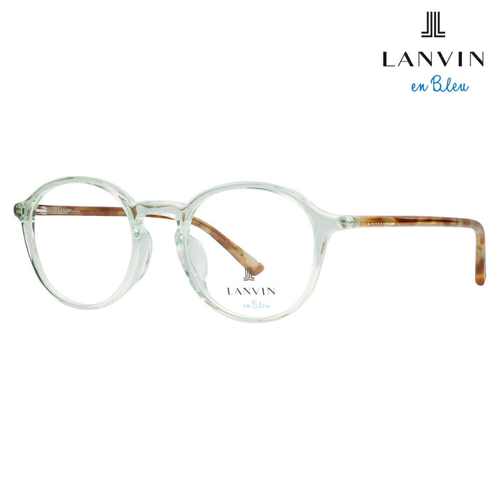 【正規品販売店】 度なし1.55レンズ交換+0円 LANVIN en bleu ランバンオンブルー 眼鏡 伊達メガネ VLB015J 04CL 48 ギャラリーダート ラウンド クリアカラー ジャパンモデル レディース