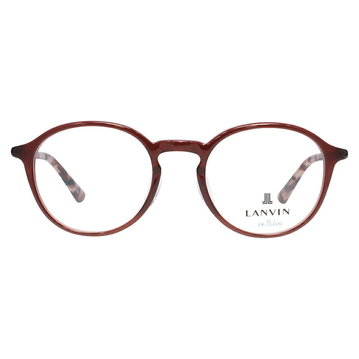 【正規品販売店】 度なし1.55レンズ交換+0円 LANVIN en bleu ランバンオンブルー 眼鏡 伊達メガネ VLB015J 06CP 48 ギャラリーダート ラウンド クリアカラー ジャパンモデル レディース