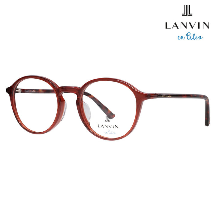 【正規品販売店】 度なし1.55レンズ交換+0円 LANVIN en bleu ランバンオンブルー 眼鏡 伊達メガネ VLB015J 08CR 48 ギャラリーダート ラウンド クリアカラー ジャパンモデル レディース