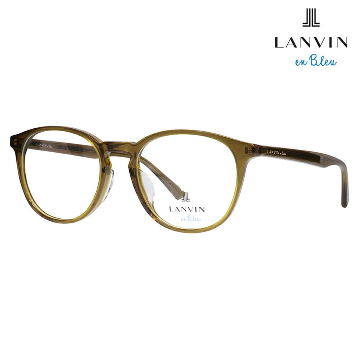 【正規品販売店】 度なし1.55レンズ交換+0円 LANVIN en bleu ランバンオンブルー 眼鏡 伊達メガネ VLB016J 04CO 50 ボストン クリアカラー セル ジャパンモデル レディース