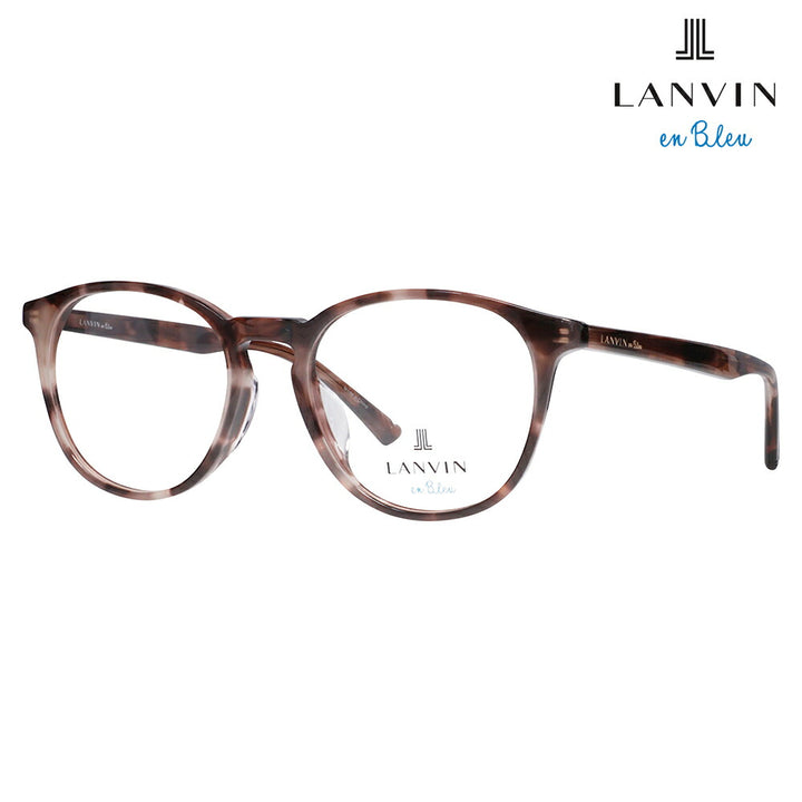 【正規品販売店】 度なし1.55レンズ交換+0円 LANVIN en bleu ランバンオンブルー 眼鏡 伊達メガネ VLB016J 0710 50 ボストン クリアカラー セル ジャパンモデル レディース