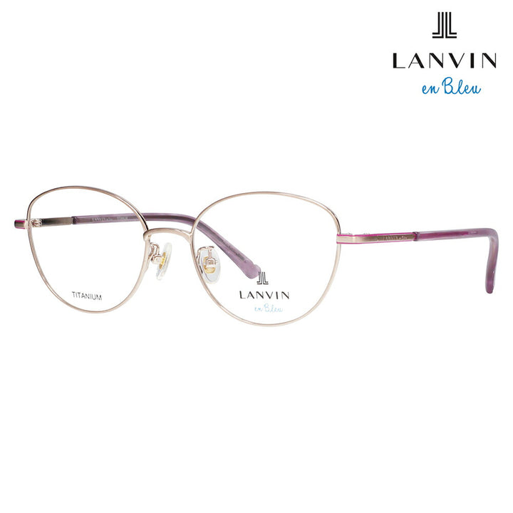 【正規品販売店】 度なし1.55レンズ交換+0円 LANVIN en bleu ランバンオンブルー 眼鏡 伊達メガネ VLB018J 0G3B 51 ギャラリーダート キャットアイ メタル ジャパンモデル レディース