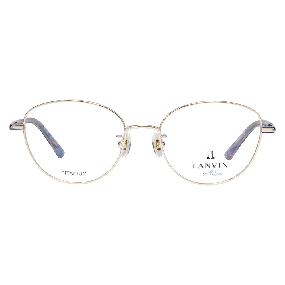 【正規品販売店】 度なし1.55レンズ交換+0円 LANVIN en bleu ランバンオンブルー 眼鏡 伊達メガネ VLB018J 0I88 51 ギャラリーダート キャットアイ メタル ジャパンモデル レディース