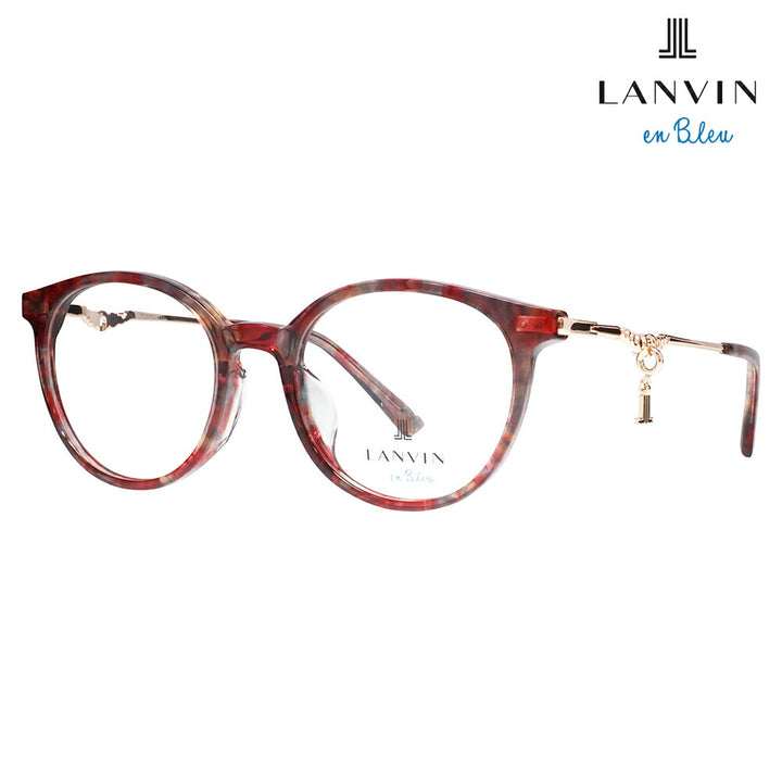 【正规品贩売店】 度なし1.55renzu交换+0円 LANVIN en bleu ランバンオンブルー 眼镜 伊达メガネ VLB019J 08CR 49 JLrogoghamu ボsuton セルジャパンモデル redeisu 