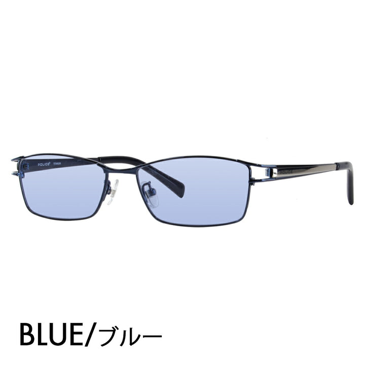 [Authorized Retailer] Police Glasses Frame Sunglasses Color Lens Set VPL173J 0N28 54 POLICE Square Metal Titanium Full Rim Fashion Glasses Glasses 