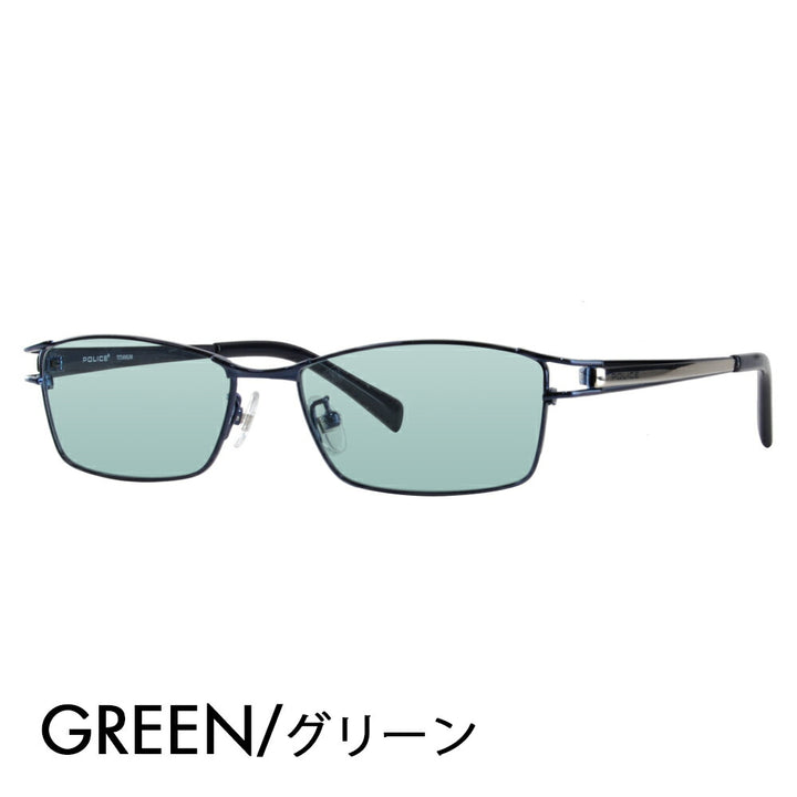 [Authorized Retailer] Police Glasses Frame Sunglasses Color Lens Set VPL173J 0N28 54 POLICE Square Metal Titanium Full Rim Fashion Glasses Glasses 