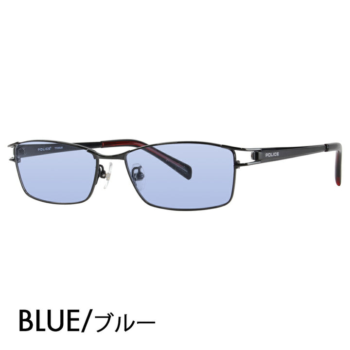 [Authorized Retailer] Police Glasses Frame Sunglasses Color Lens Set VPL173J BK10 54 POLICE Square Metal Titanium Full Rim Fashion Glasses Glasses 