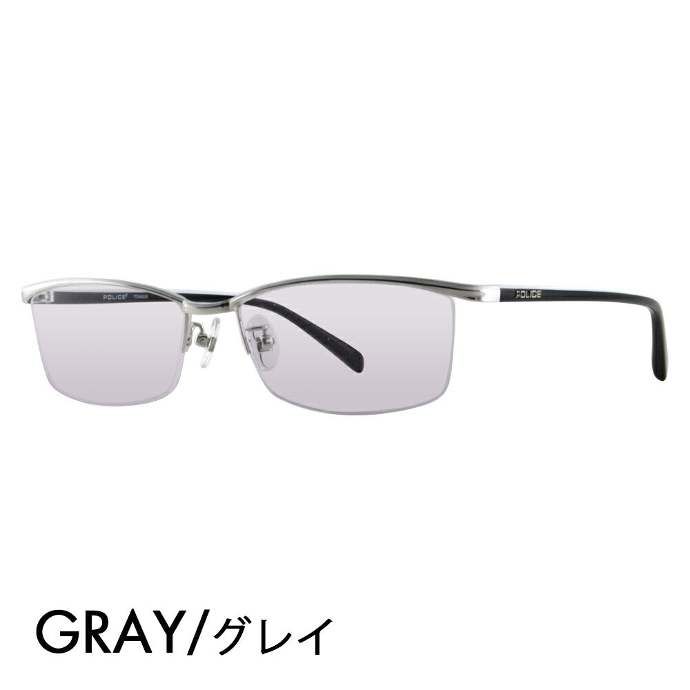 [Authorized Retailer] Police Glasses Frame Sunglasses Color Lens Set VPL175J 0579 56 POLICE Square Metal Titanium Nylor Fashion Glasses Glasses 