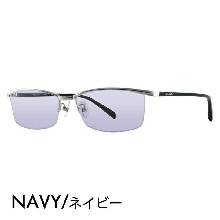 [Authorized Retailer] Police Glasses Frame Sunglasses Color Lens Set VPL175J 0579 56 POLICE Square Metal Titanium Nylor Fashion Glasses Glasses 