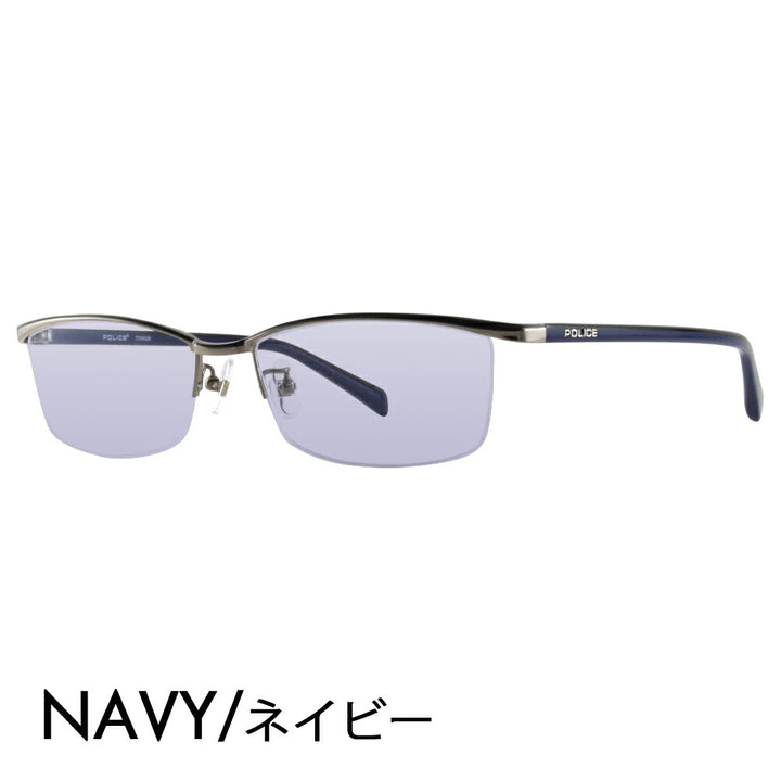 [Authorized Retailer] Police Glasses Frame Sunglasses Color Lens Set VPL175J 0S11 56 POLICE Square Metal Titanium Nylor Fashion Glasses Glasses 