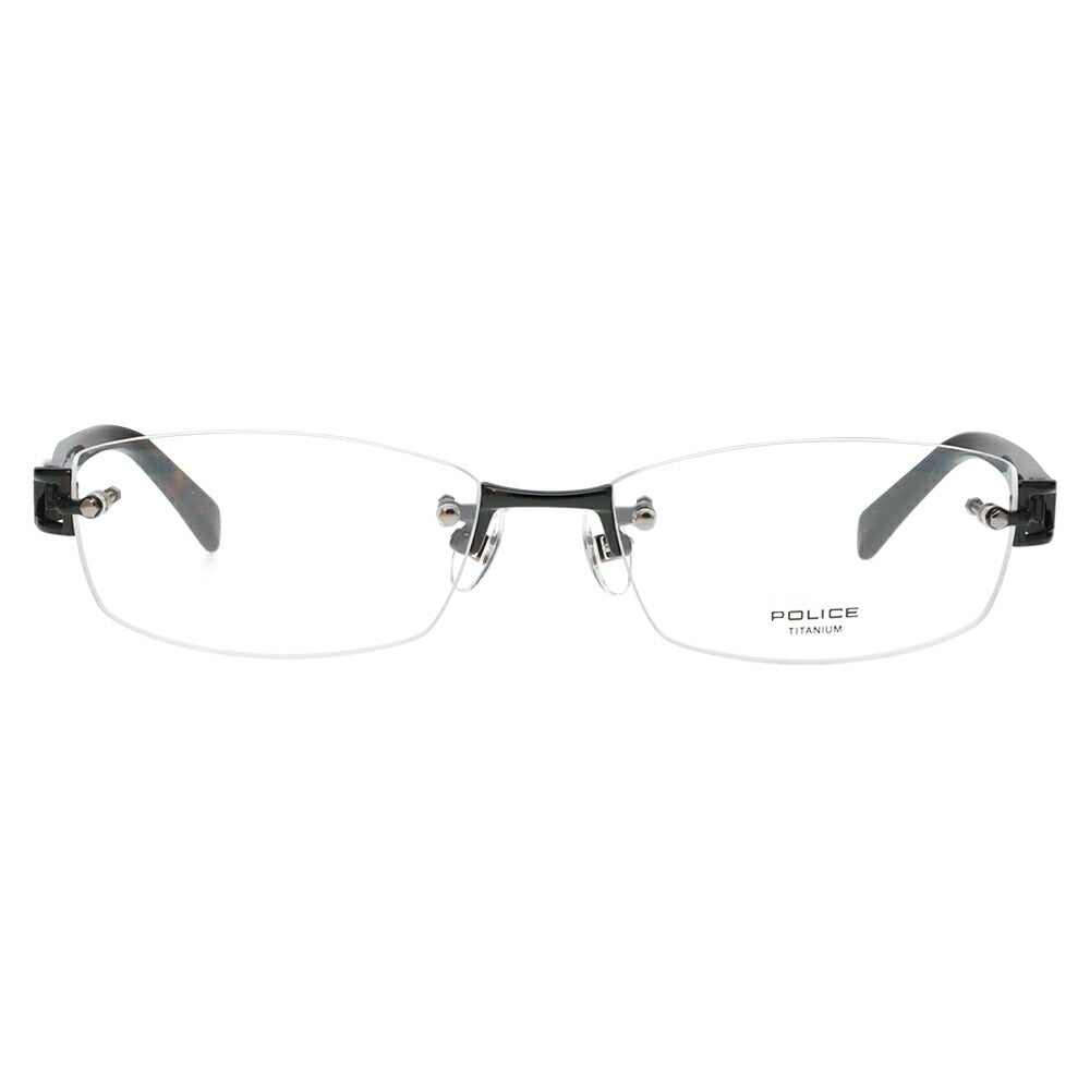 [Authorized Retailer] Police Eyeglasses Frame VPL176J 0530 54 POLICE Square Rimless Two-Point Frameless Titanium Men's Fashion Glasses Eyeglasses