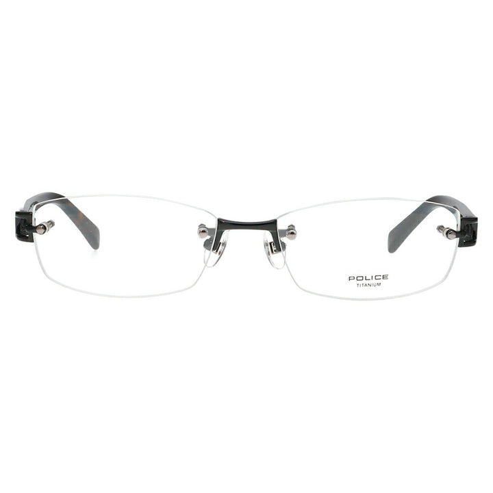 [Authorized Retailer] Police Eyeglasses Frame VPL176J 0530 54 POLICE Square Rimless Two-Point Frameless Titanium Men's Fashion Glasses Eyeglasses
