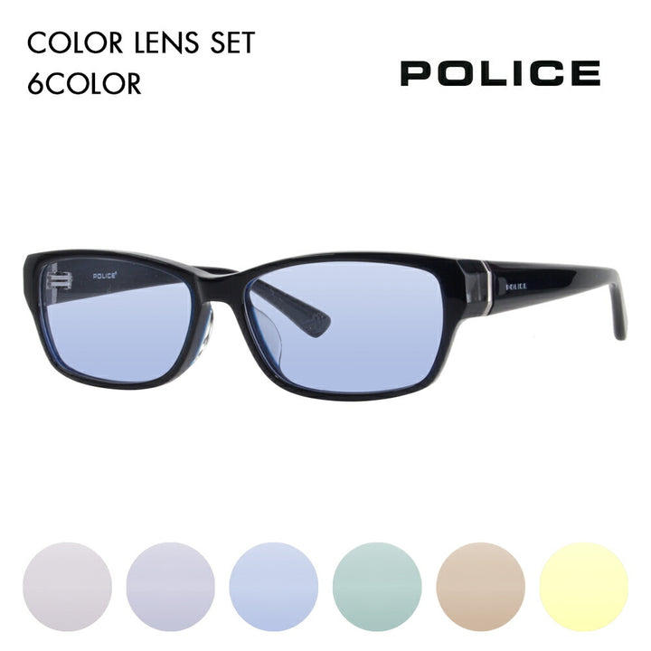 [Authorized Retailer] Police Glasses Frame Sunglasses Color Lens Set VPL660J 03LR 55 POLICE Square Cell Acetate Fashion Glasses Glasses 