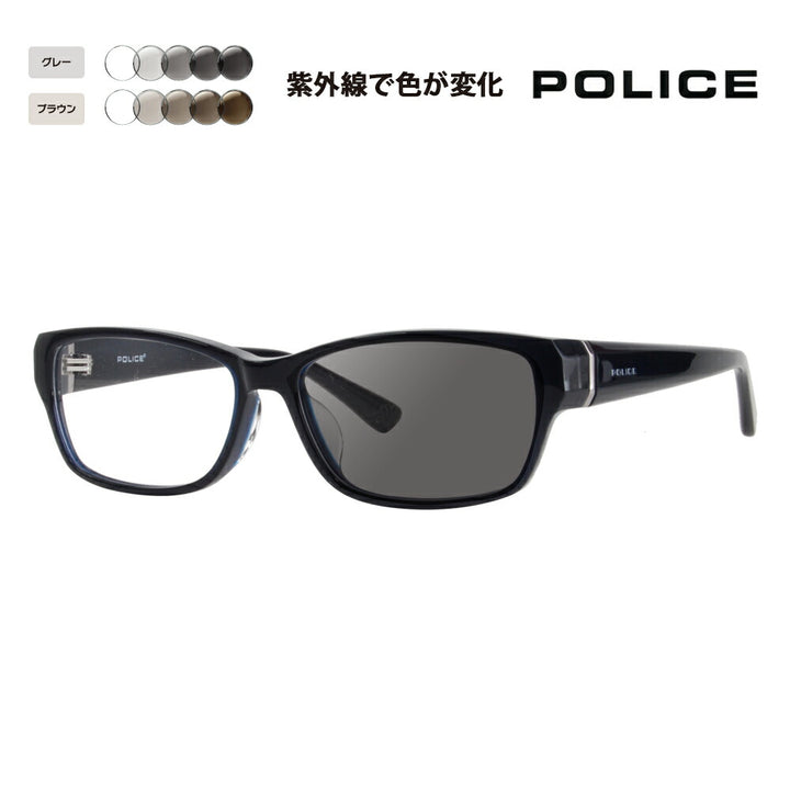 [Authorized Retailer] Police Glasses Frame Sunglasses Photochromic Lens Set VPL660J 03LR 55 POLICE Square Cell Acetate Fashion Glasses Glasses 