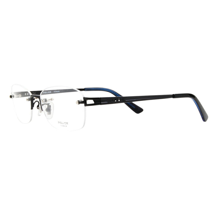 [Authorized Retailer] Police Eyeglasses Frame VPL943J 0530 54 POLICE Square Rimless Two-Point Frameless Titanium Men's Fashion Glasses Eyeglasses 