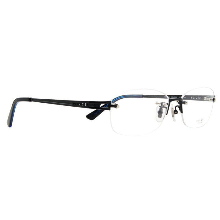 [Authorized Retailer] Police Eyeglasses Frame VPL943J 0530 54 POLICE Square Rimless Two-Point Frameless Titanium Men's Fashion Glasses Eyeglasses 