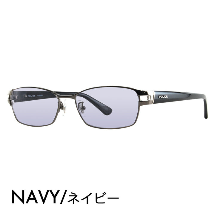 [Authorized Retailer] Police Glasses Frame Sunglasses Color Lens Set VPLA99J 0568 55 POLICE Square Full Rim Metal Titanium Fashion Glasses Glasses 