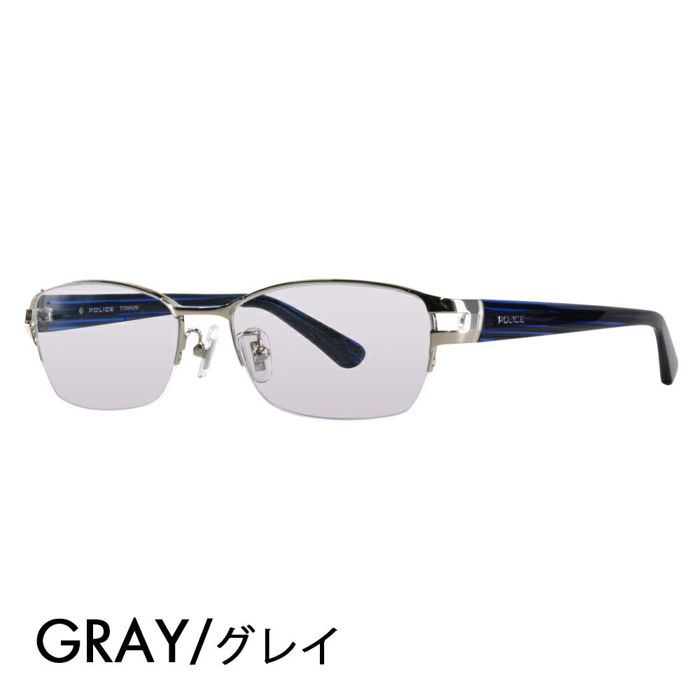 [Authorized Retailer] Police Glasses Frame Sunglasses Color Lens Set VPLB01J 0579 54 POLICE Square Nylon Metal Titanium Fashion Glasses Glasses 