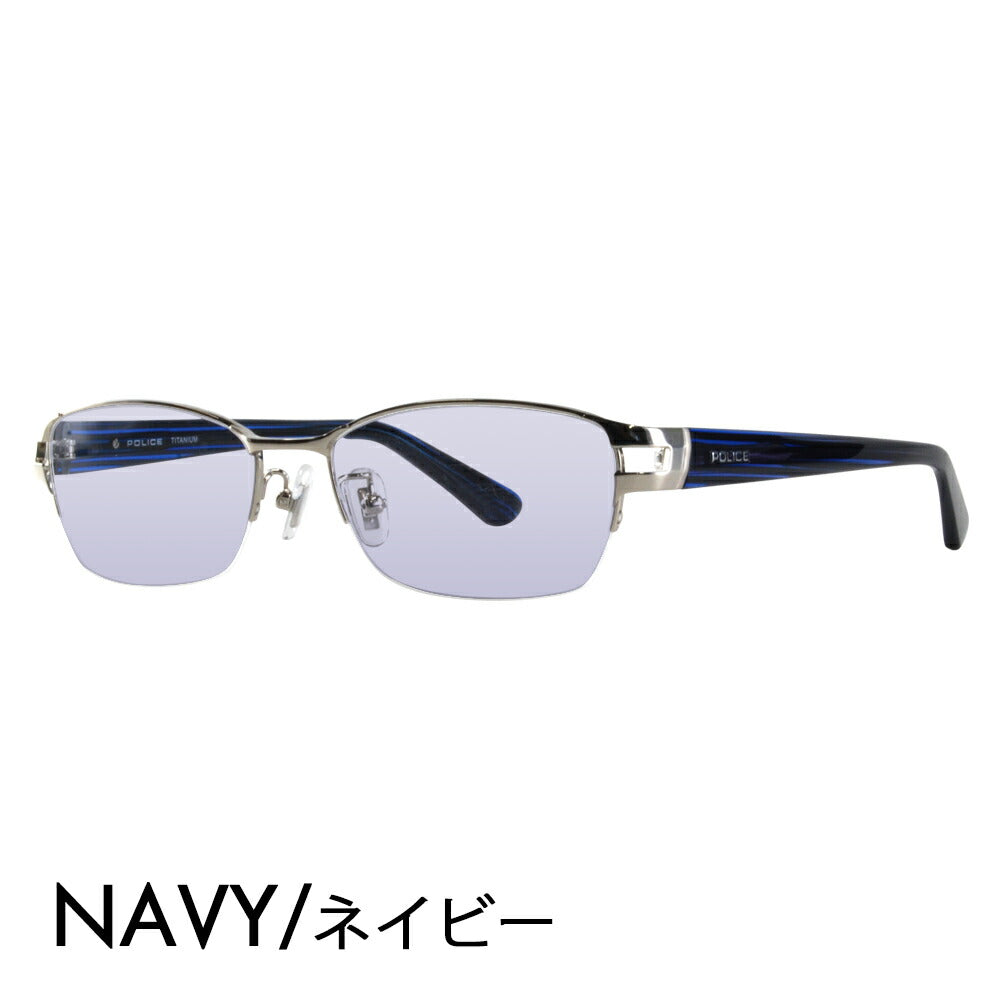 [Authorized Retailer] Police Glasses Frame Sunglasses Color Lens Set VPLB01J 0579 54 POLICE Square Nylon Metal Titanium Fashion Glasses Glasses 