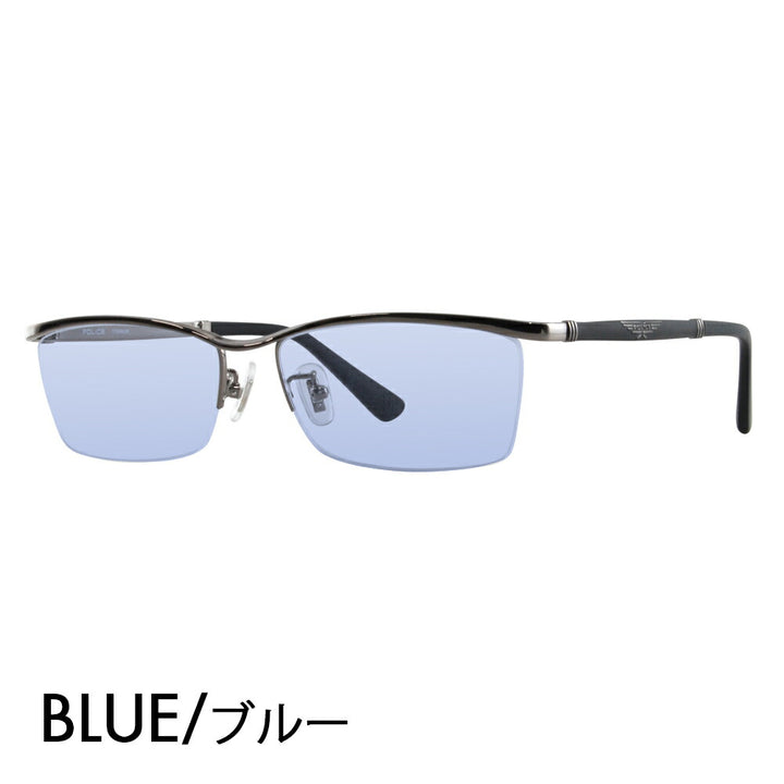 [Authorized Retailer] Police Glasses Frame Sunglasses Color Lens Set VPLB04J 0568 56 POLICE Square Half Rim Nylor Titanium Fashion Glasses Glasses 