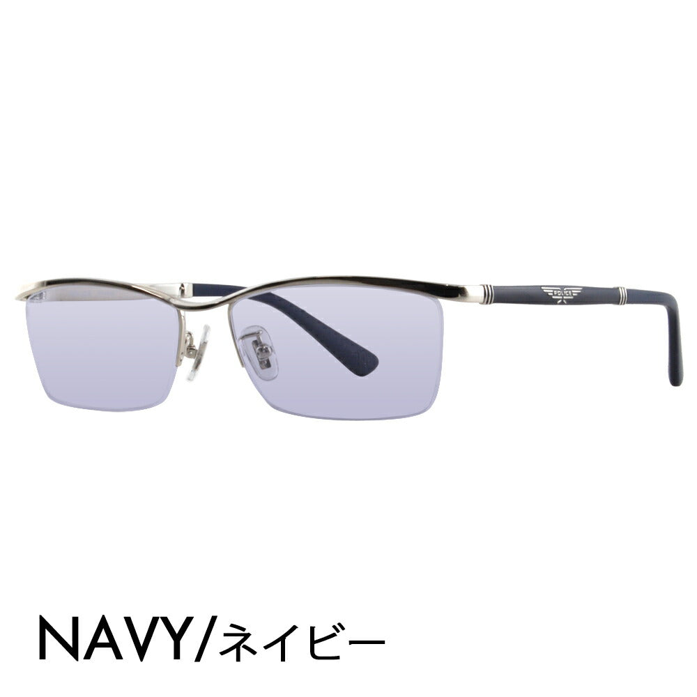 [Authorized Retailer] Police Eyeglasses Frame Sunglasses Color Lens Set VPLB04J 0579 56 POLICE Square Half Rim Nylor Titanium Fashion Glasses Eyeglasses 